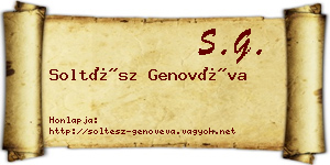 Soltész Genovéva névjegykártya